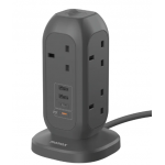 Momax US18UKE 1-Plug PD20W 2A2C 7位拖板 (灰色)